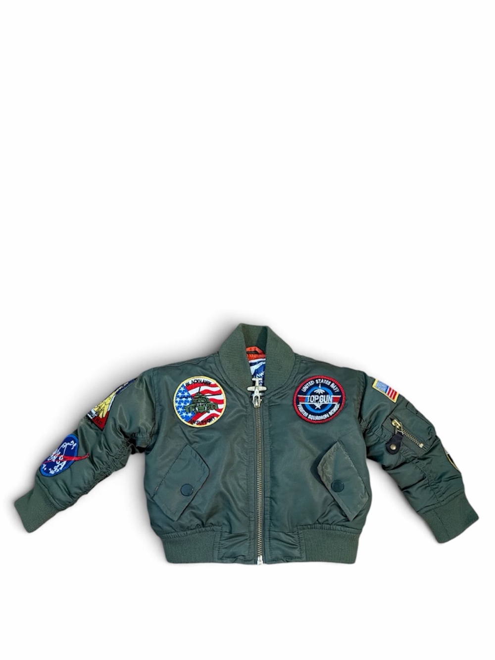 Up And Away Green Flight Jacket Size 12 Months